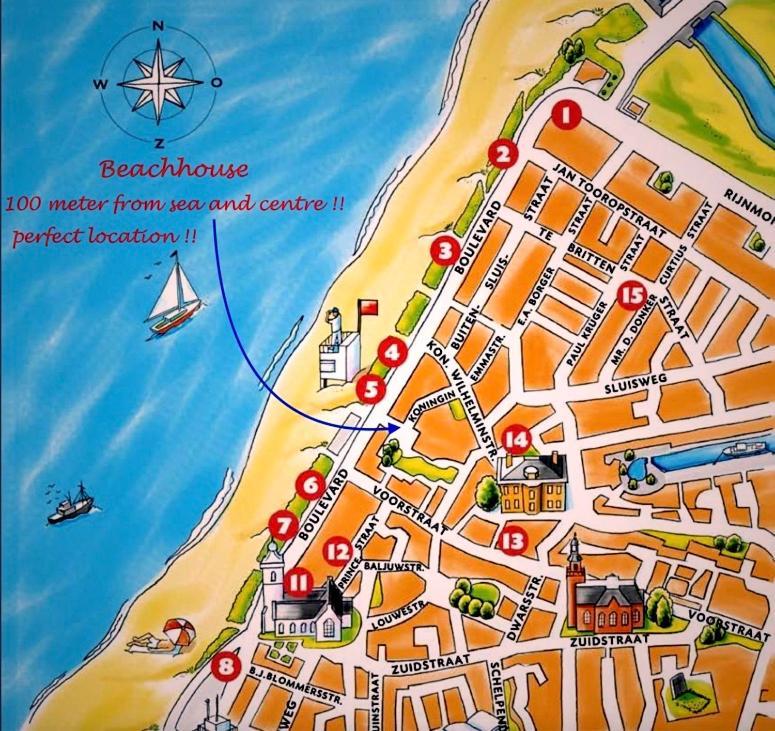 Beachhouse Anna, 1 Minute Walk To The Beach And Centre Of Katwijk, Free Private Parking Next To The House ! Катвейк-ан-Зе Экстерьер фото